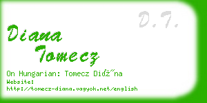 diana tomecz business card